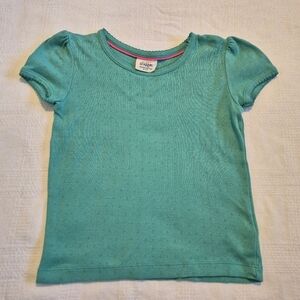 Mini Boden girls size 6-7 years green shirt, VGUC